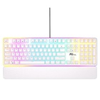 [K4132] RK918 RGB Wired Mechanical Keyboard (White) full size 108 Key side LED - BROWN SWITCH